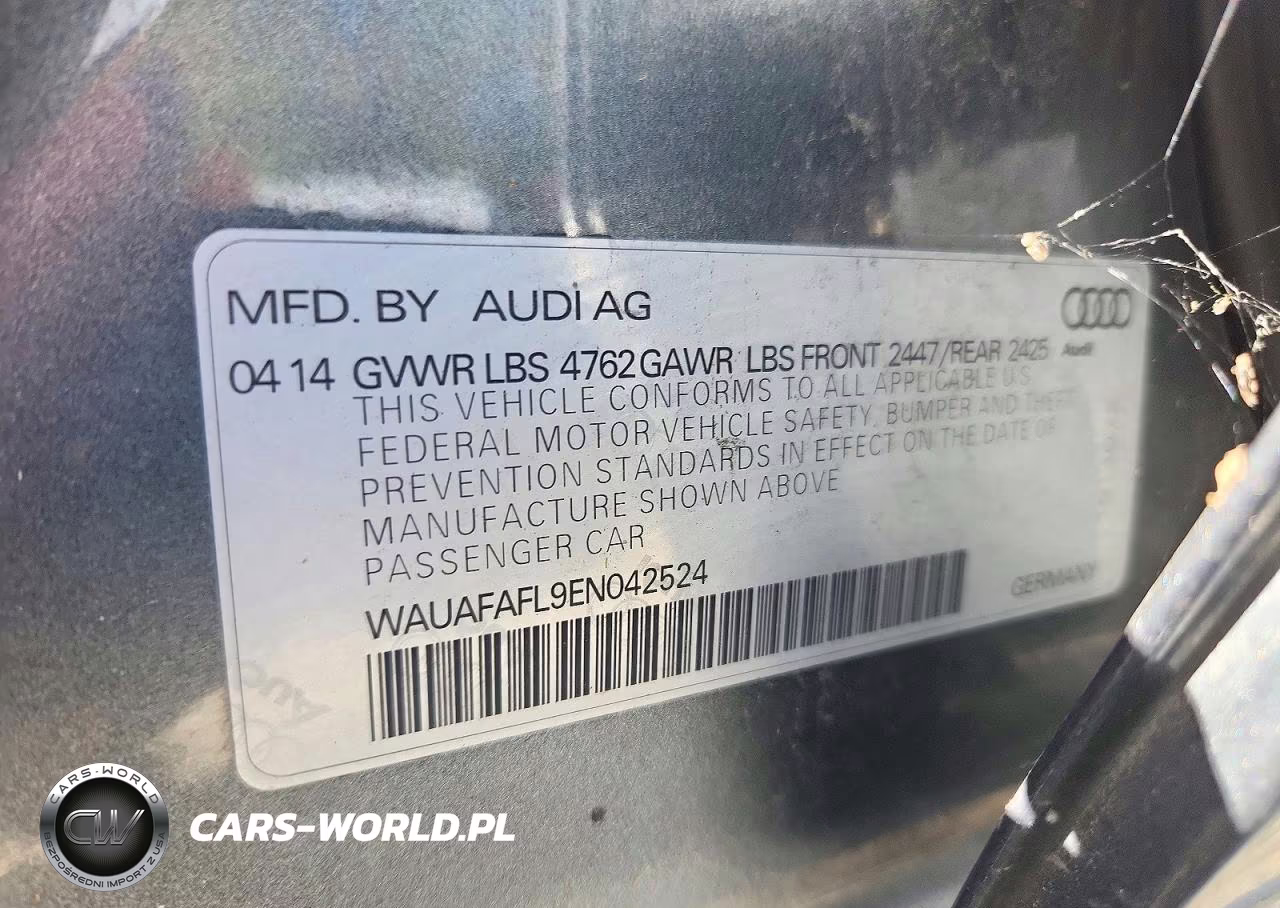 2014 Audi A4 Premium VIN:WAUAFAFL9EN042524 - 12
