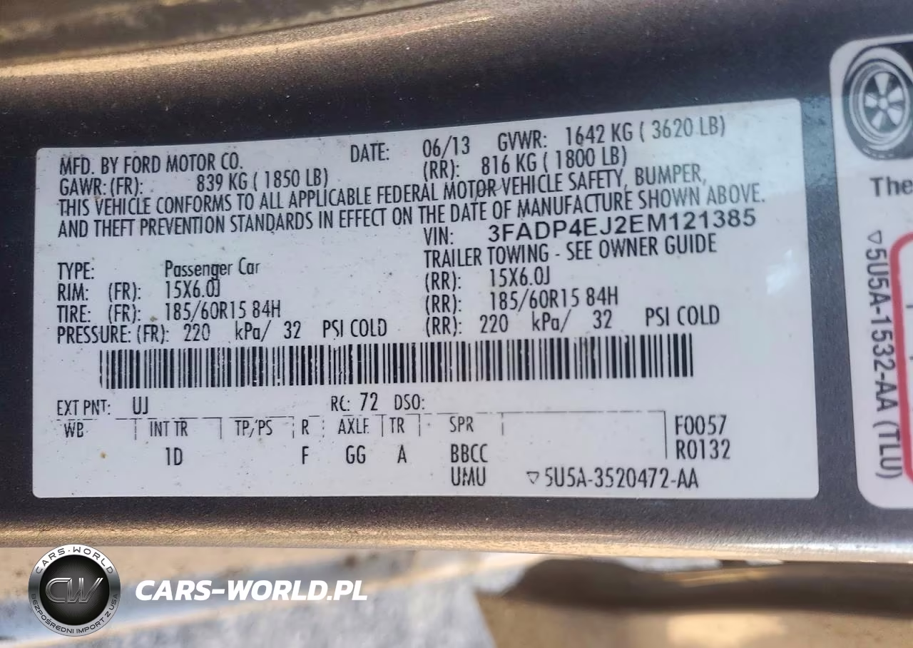 2014 Ford Fiesta Se VIN:3FADP4EJ2EM121385 - 13