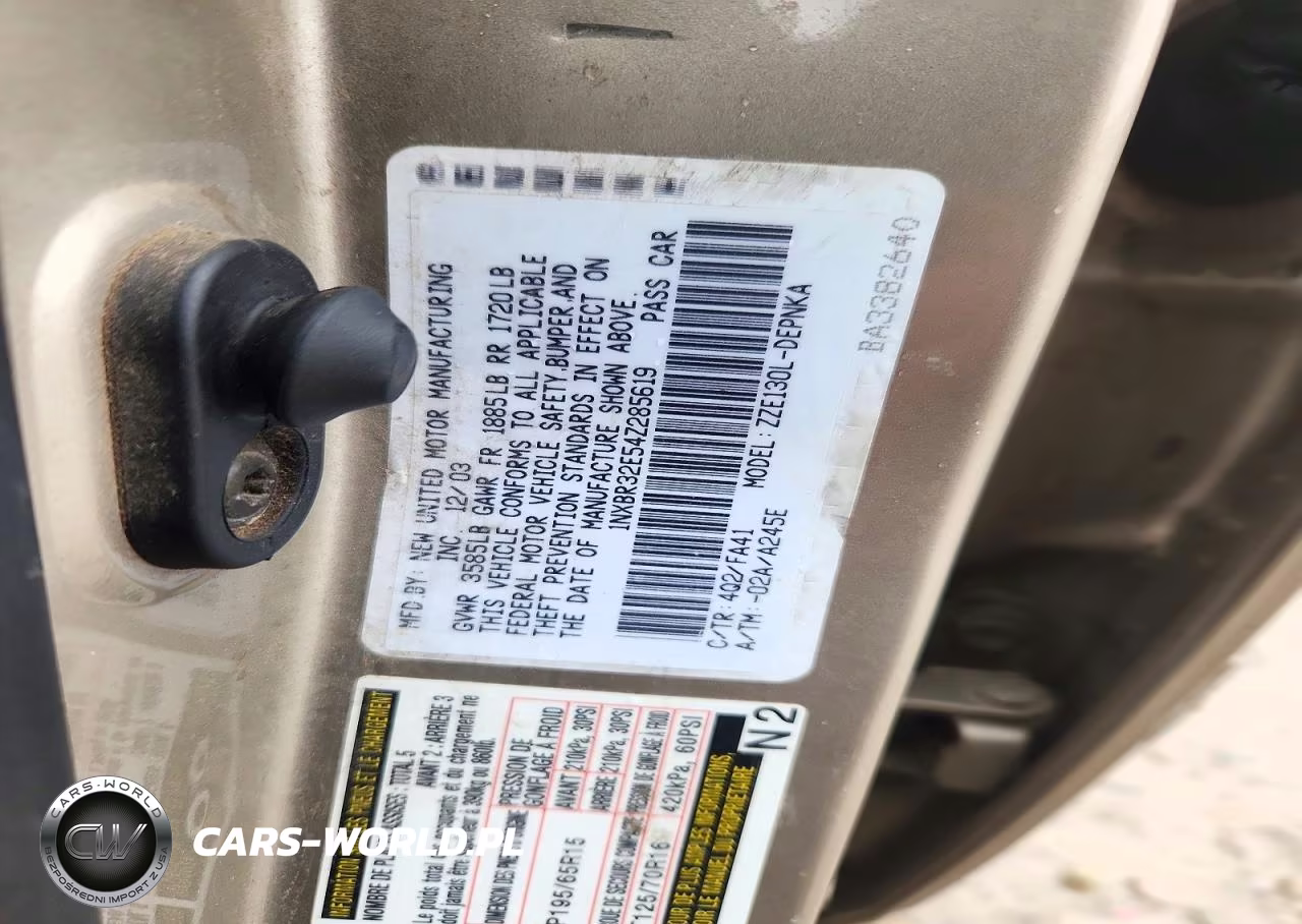 2004 Toyota Corolla Le VIN:1NXBR32E54Z285619 - 12