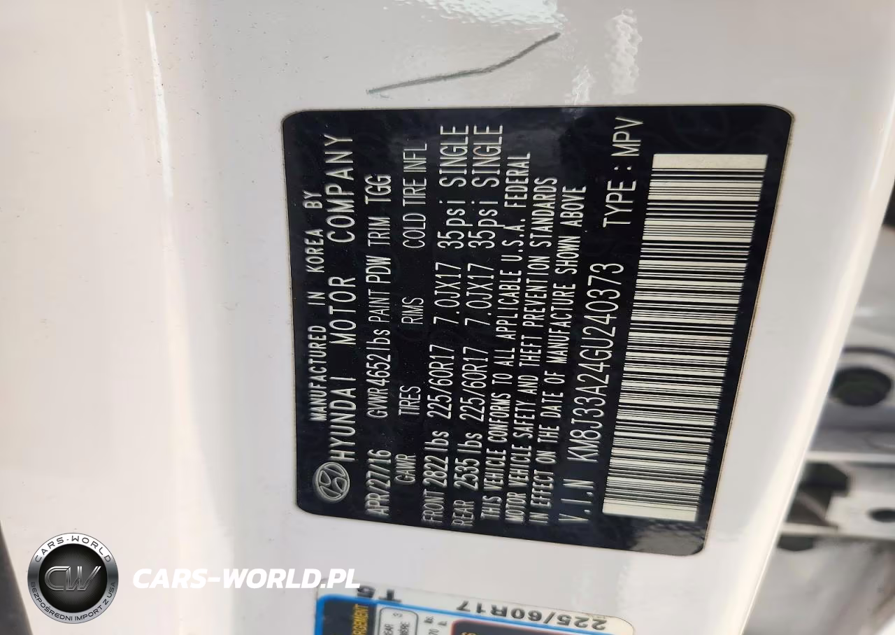 2016 Hyundai Tucson Eco VIN:KM8J33A24GU240373 - 13