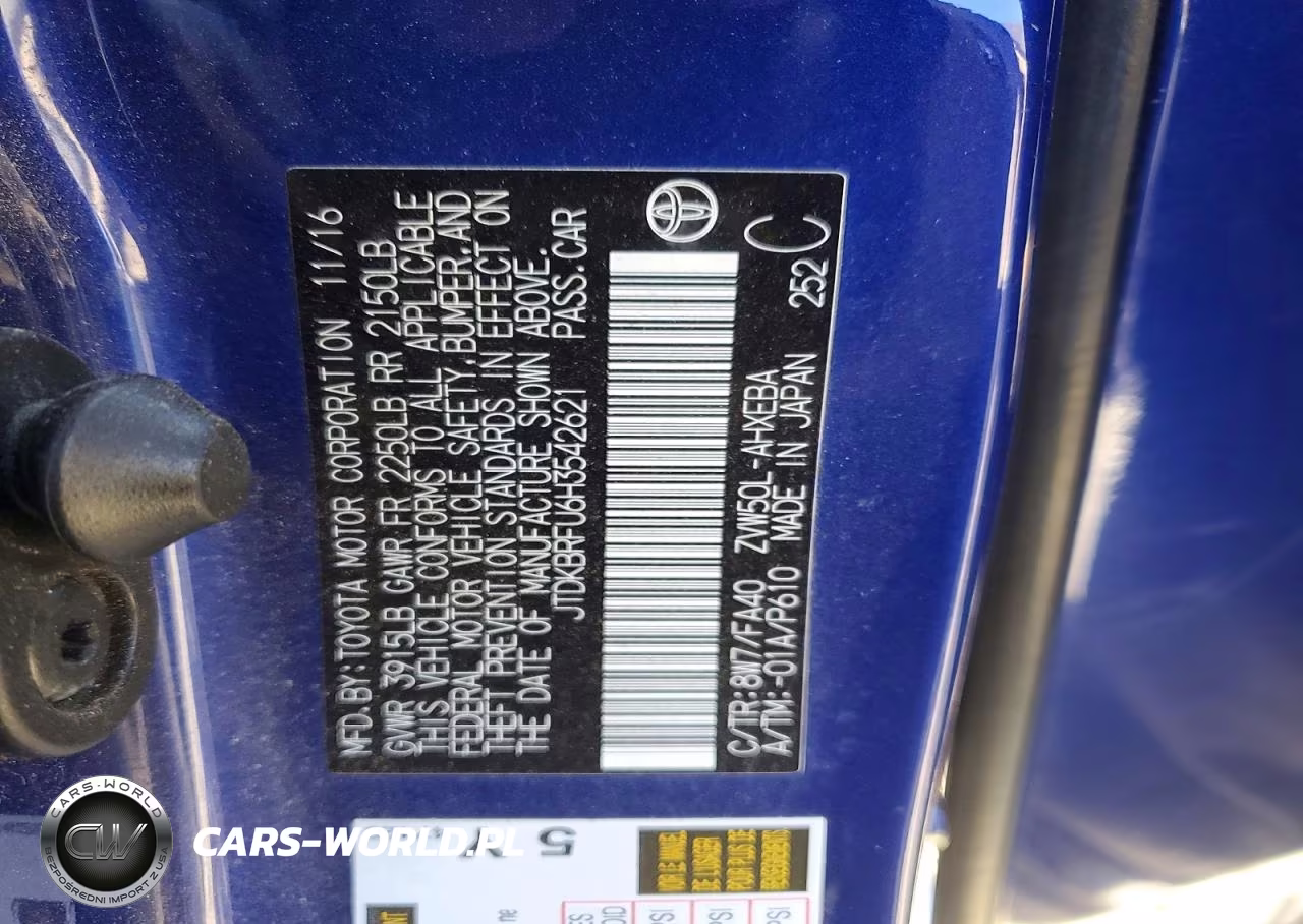 2017 Toyota Prius Two VIN:JTDKBRFU6H3542621 - 12