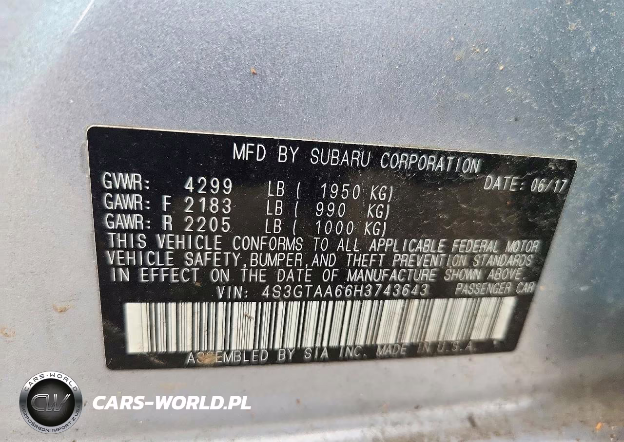 2017 Subaru Impreza VIN:4S3GTAA66H3743643 - 12