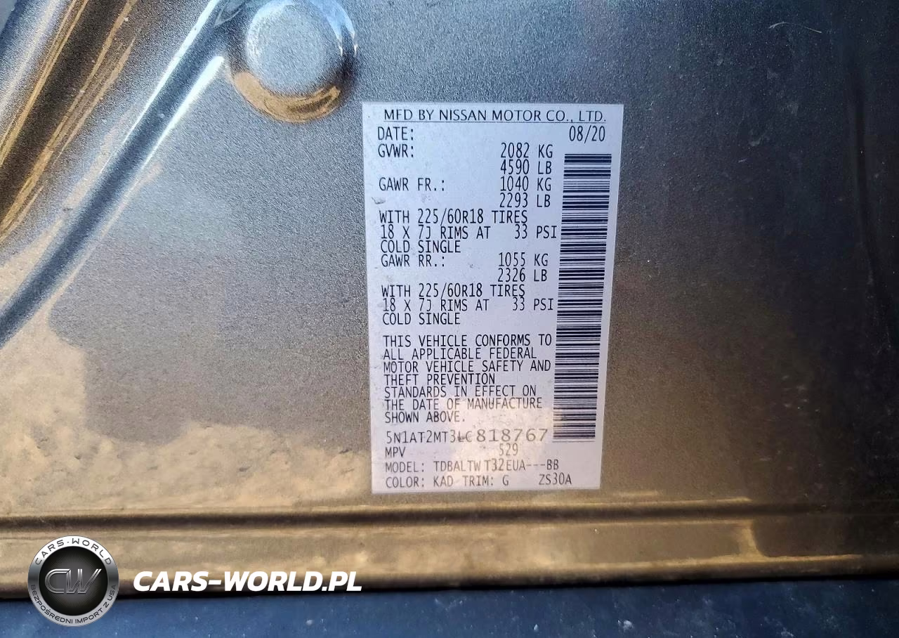 2020 Nissan Rogue Sv VIN:5N1AT2MT3LC818767 - 12
