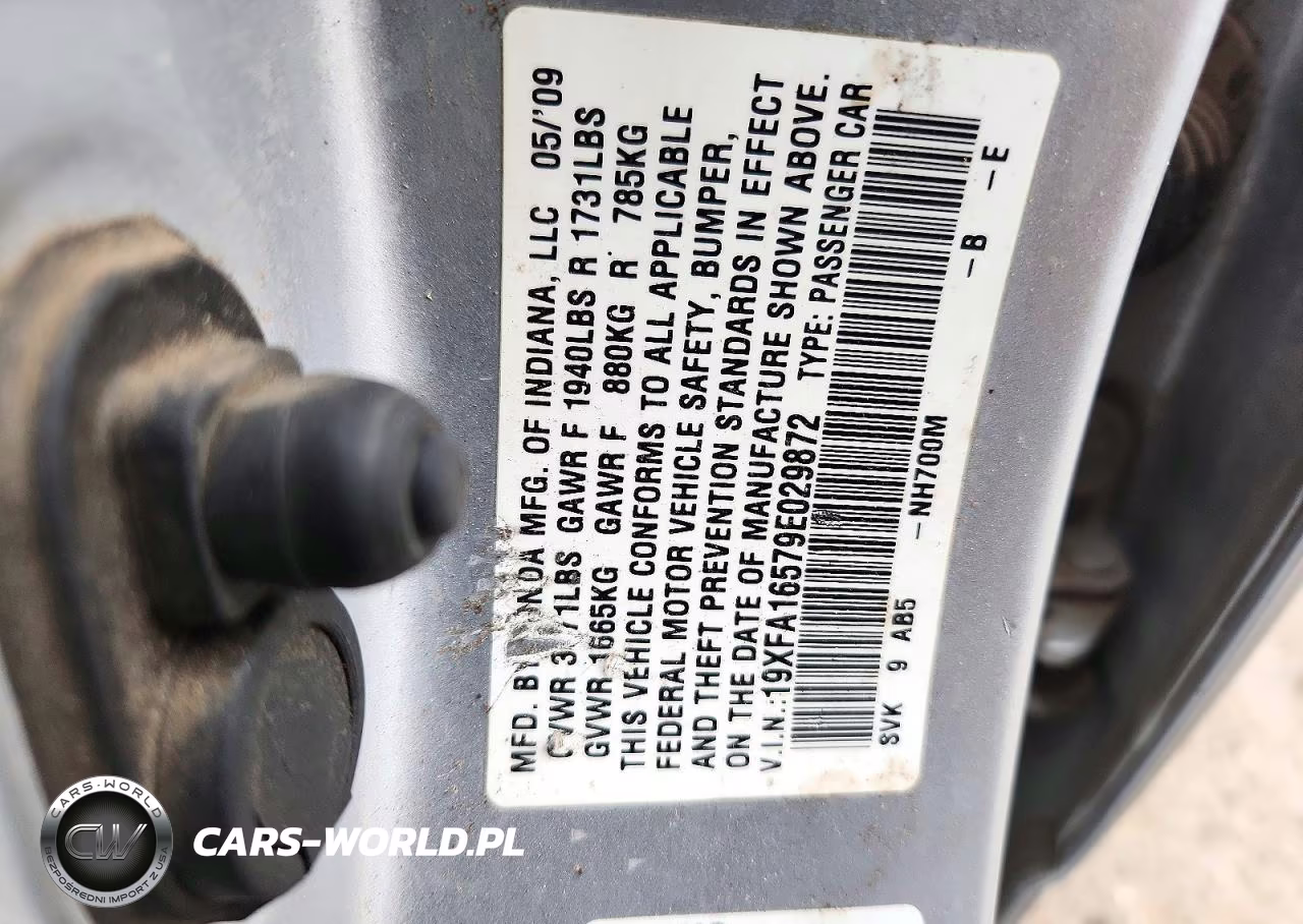 2009 Honda Civic Lx VIN:19XFA16579E029872 - 12