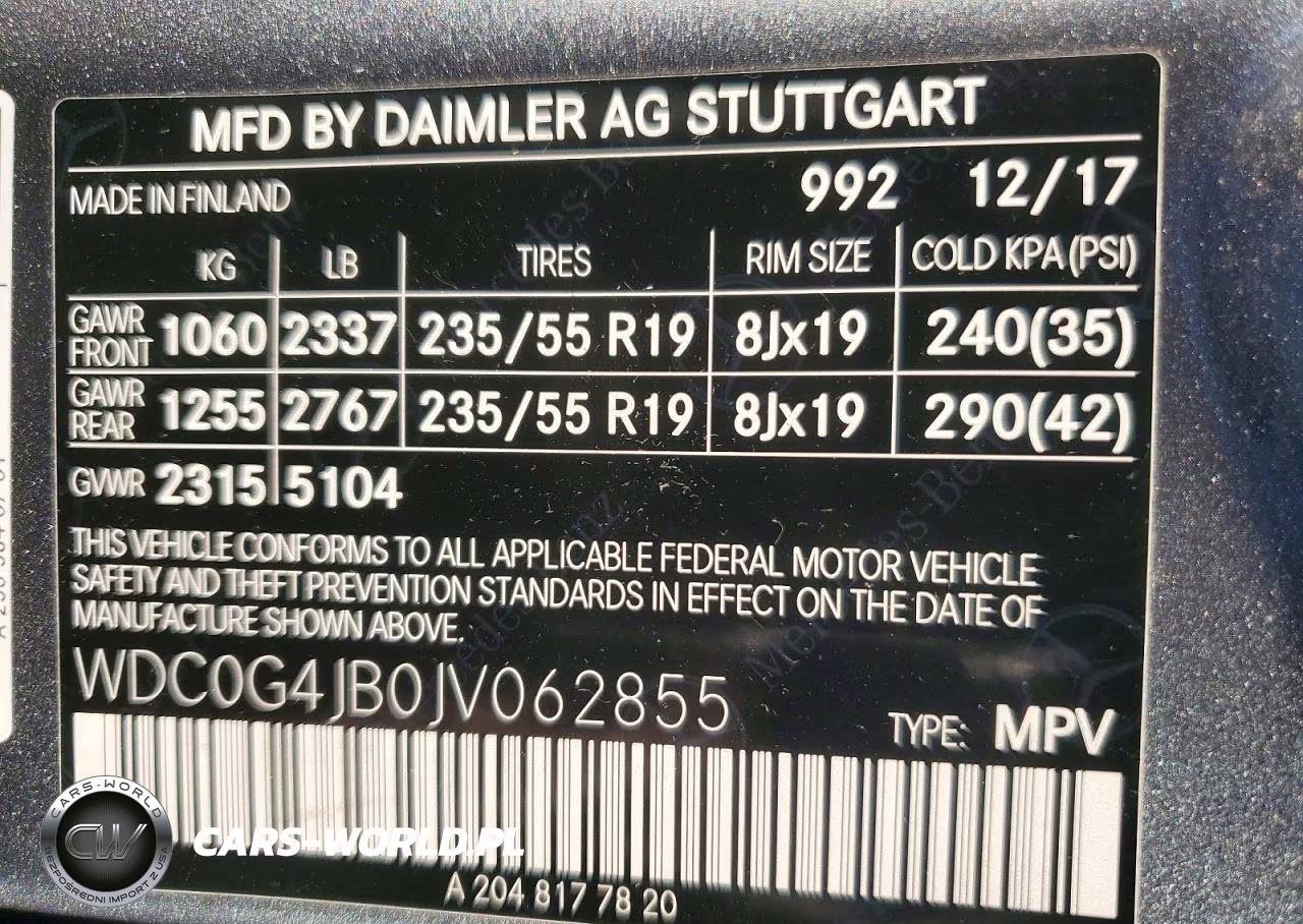 2018 Mercedes-Benz Glc 300 VIN:WDC0G4JB0JV062855 - 13