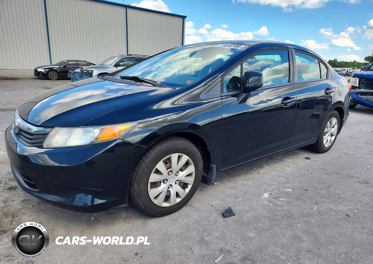 2012 Honda Civic Lx VIN:19XFB2F58CE011715 - 1