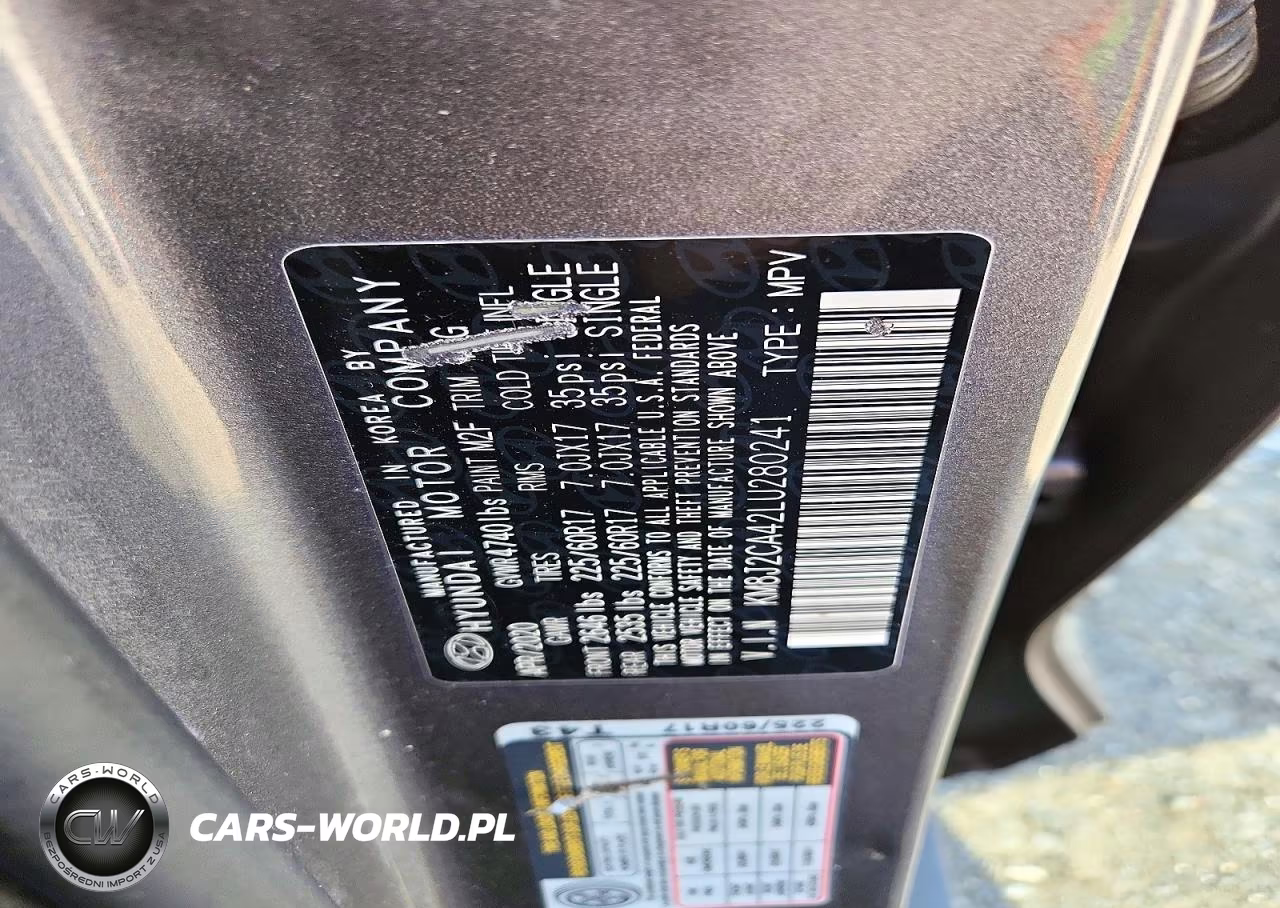 2020 Hyundai Tucson Se VIN:KM8J2CA42LU280241 - 13