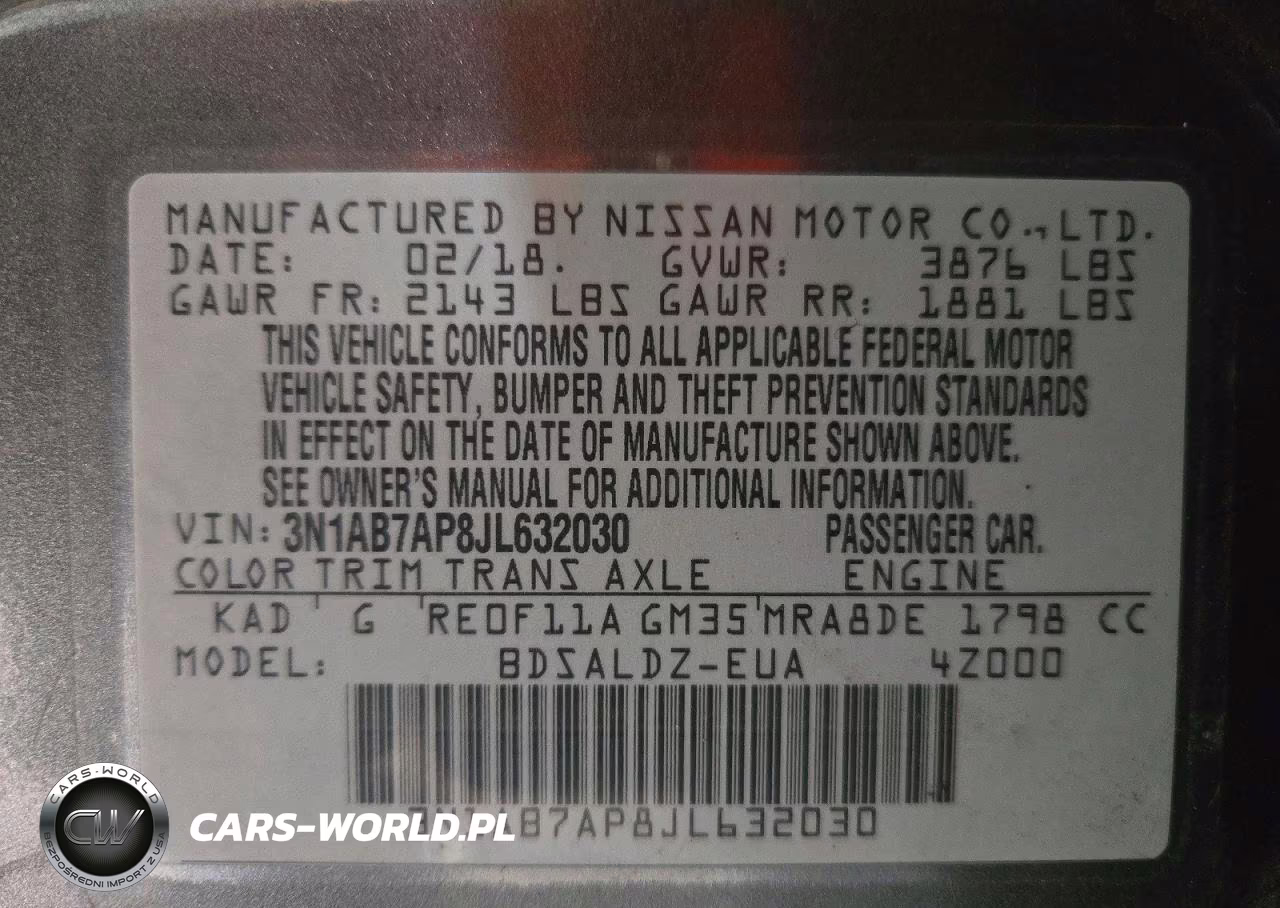 2018 Nissan Sentra Sv VIN:3N1AB7AP8JL632030 - 12