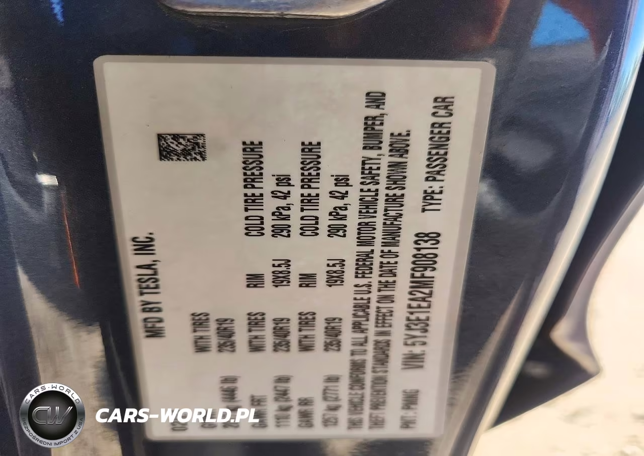 2021 Tesla Model 3 VIN:5YJ3E1EA2MF908138 - 12