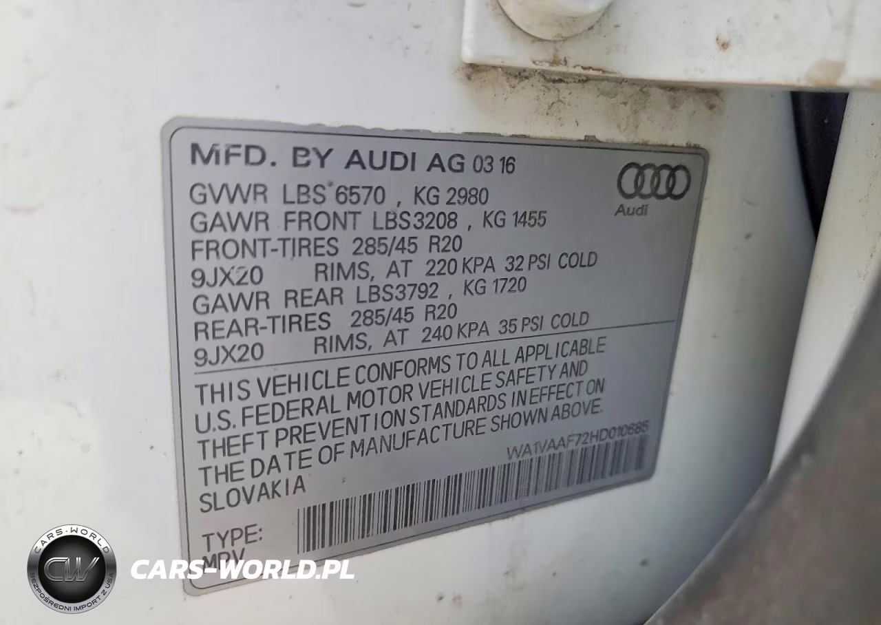 2017 Audi Q7 Prestige VIN:WA1VAAF72HD010685 - 14