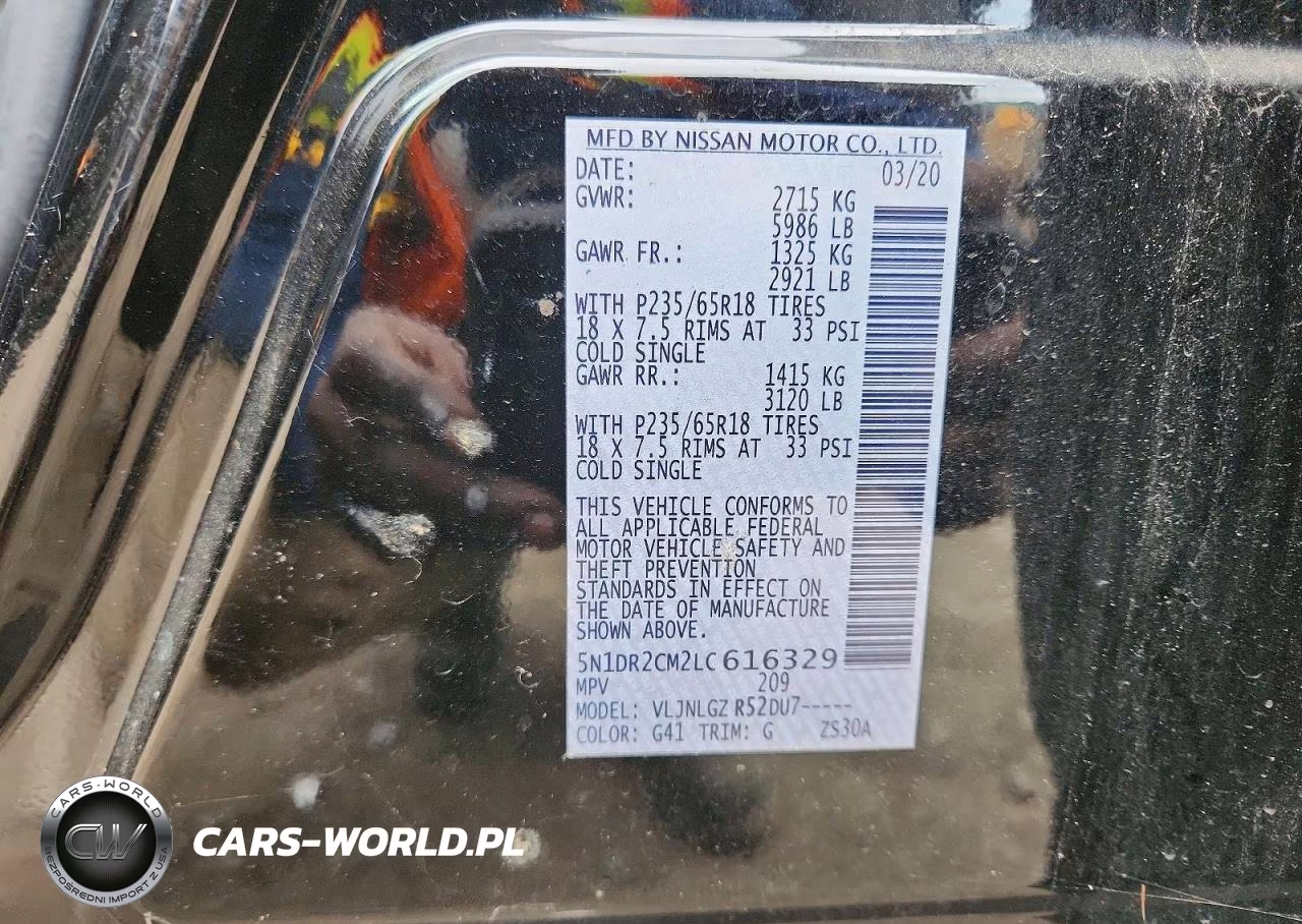 2020 Nissan Pathfinder Sl VIN:5N1DR2CM2LC616329 - 13