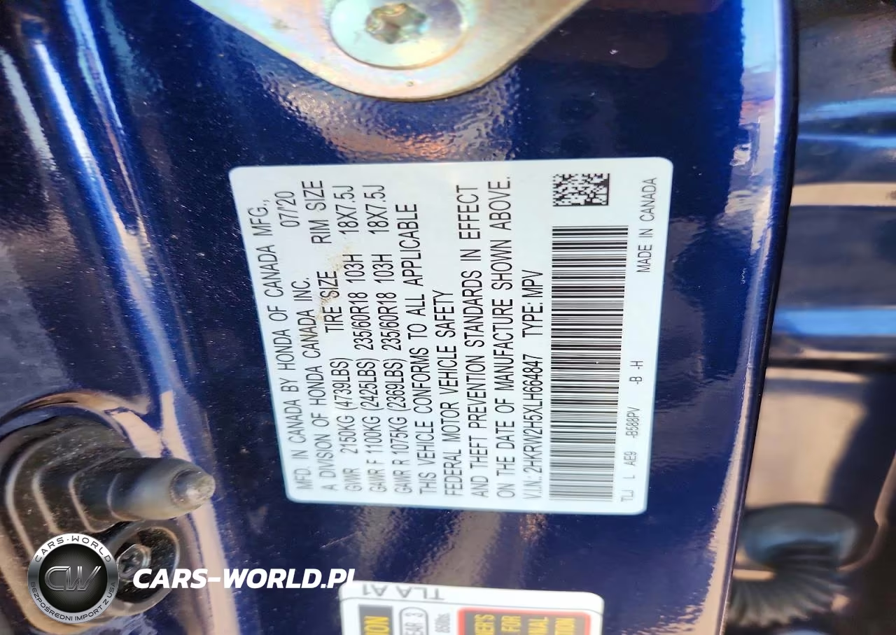 2020 Honda Cr-V Ex VIN:2HKRW2H5XLH664847 - 13
