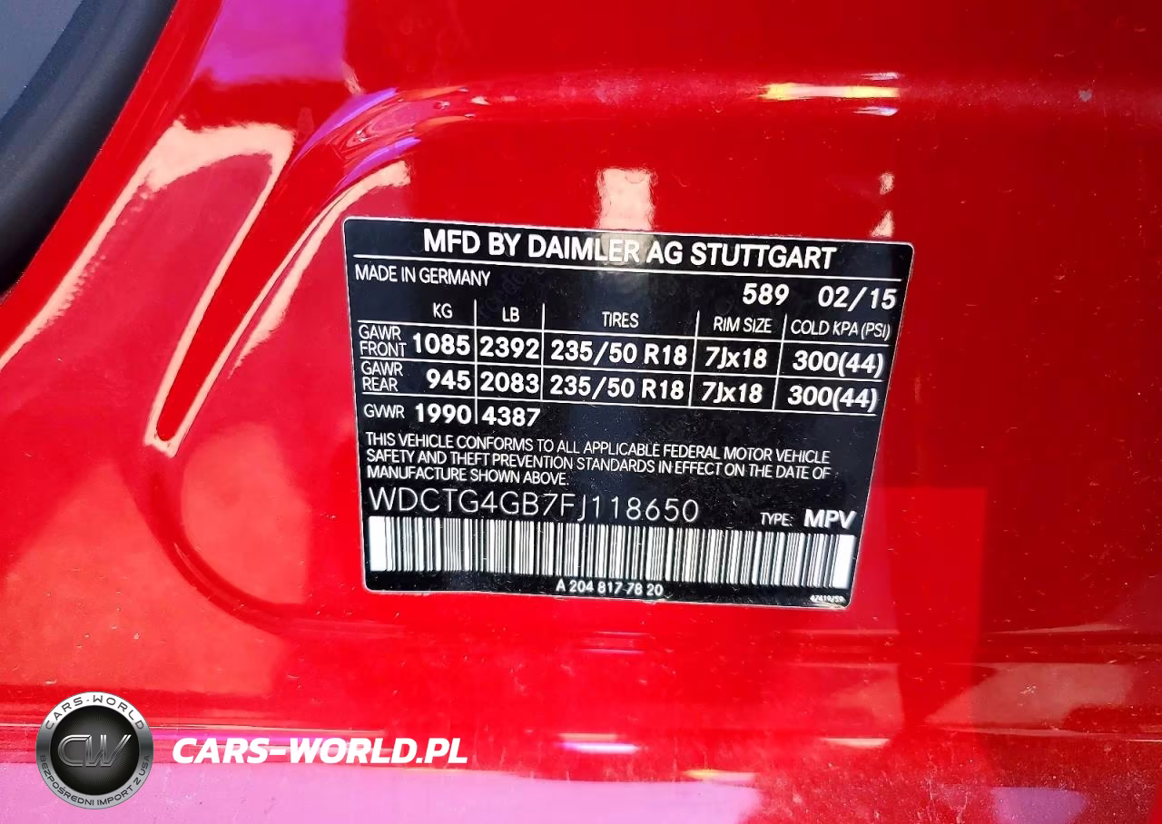 2015 Mercedes-Benz Gla 250 4Matic VIN:WDCTG4GB7FJ118650 - 13