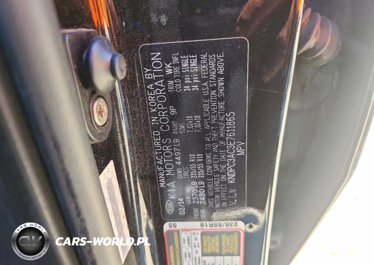 2014 Kia Sportage Ex VIN:KNDPC3AC3E7611865 - 13