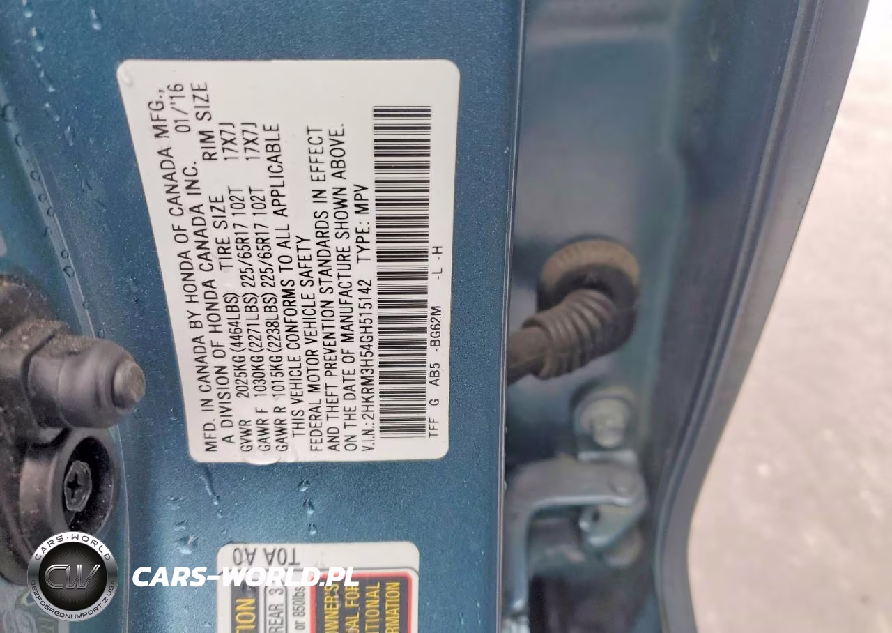 2016 Honda Cr-V Ex VIN:2HKRM3H54GH515142 - 13