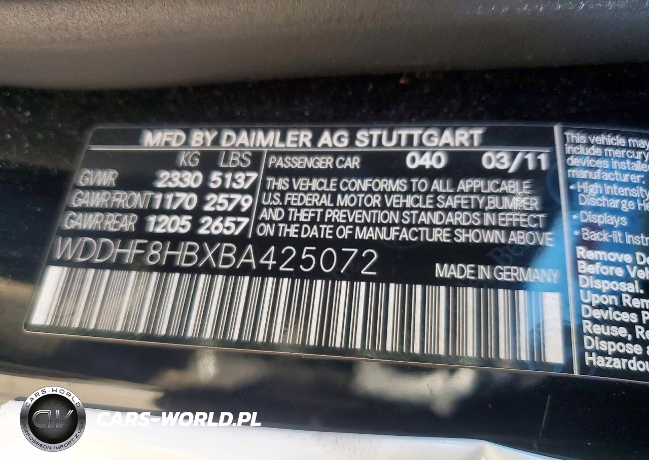 2011 Mercedes-Benz E 350 4Matic VIN:WDDHF8HBXBA425072 - 13