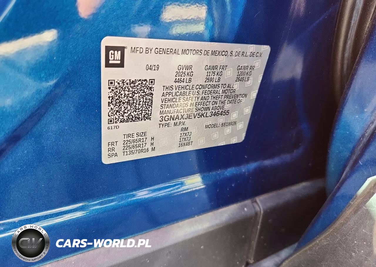 2019 Chevrolet Equinox Lt VIN:3GNAXJEV5KL346455 - 12