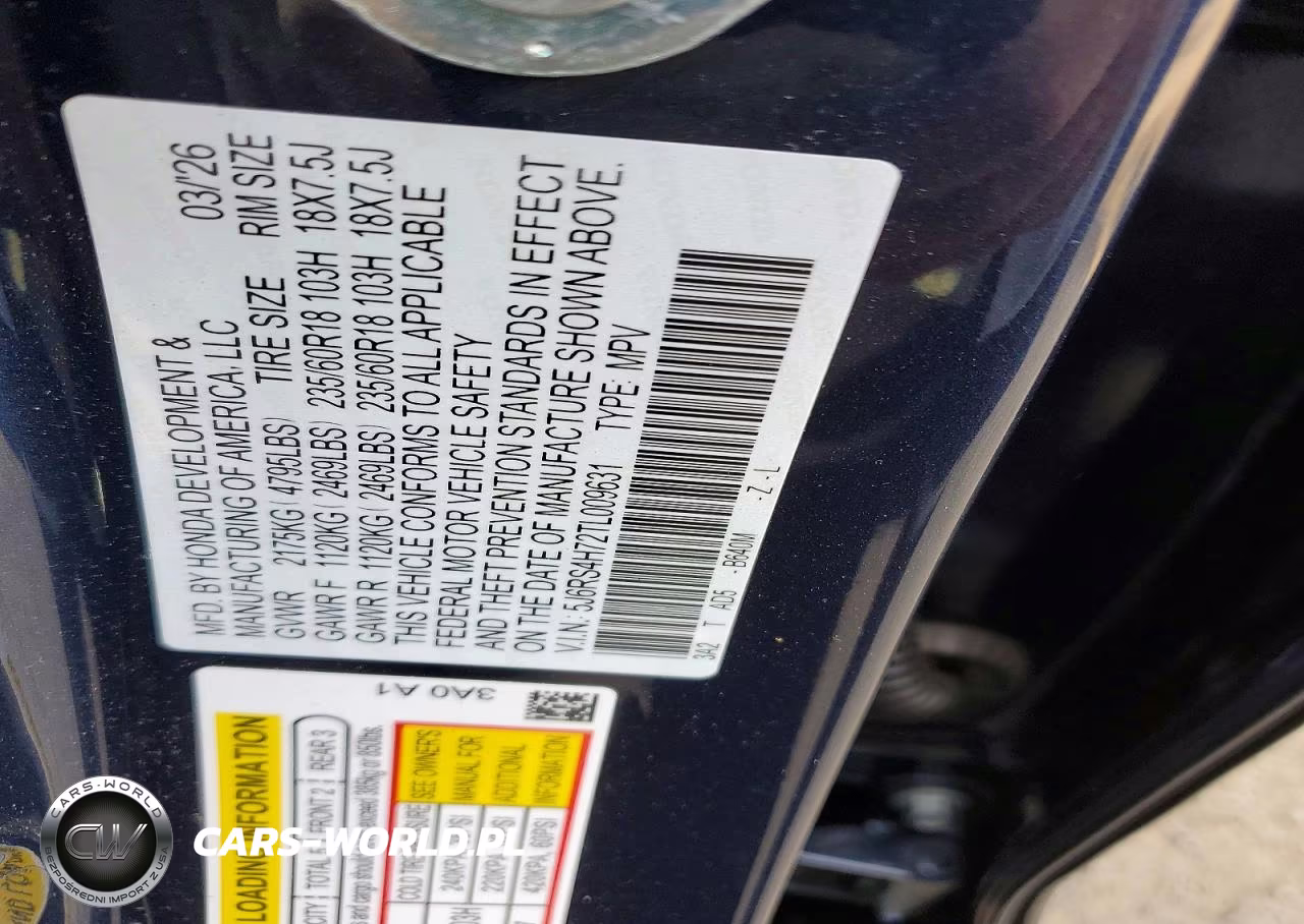 2026 Honda Cr-V Exl VIN:5J6RS4H72TL009631 - 13