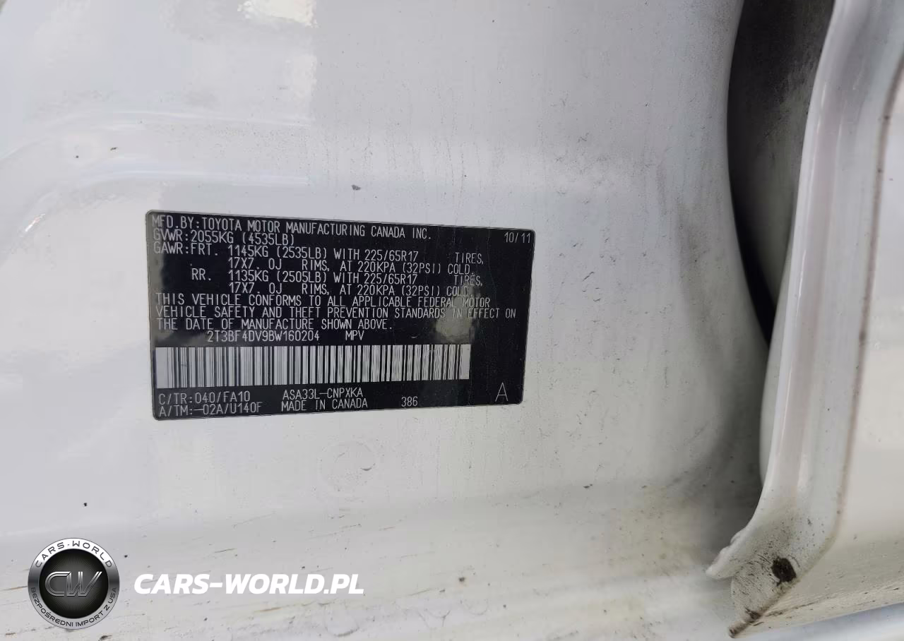 2011 Toyota Rav4 Base VIN:2T3BF4DV9BW160204 - 13