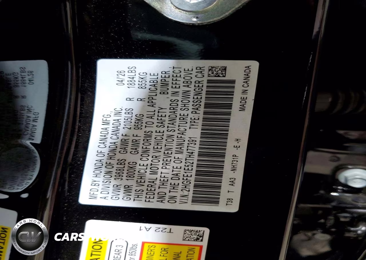 2026 Honda Civic Si VIN:2HGFE1E52TH477391 - 12