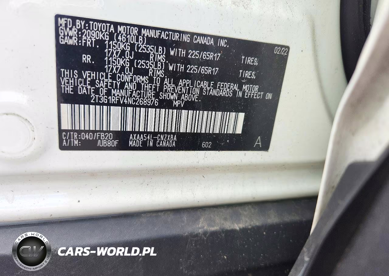 2022 Toyota Rav4 Le VIN:2T3G1RFV4NC268976 - 13