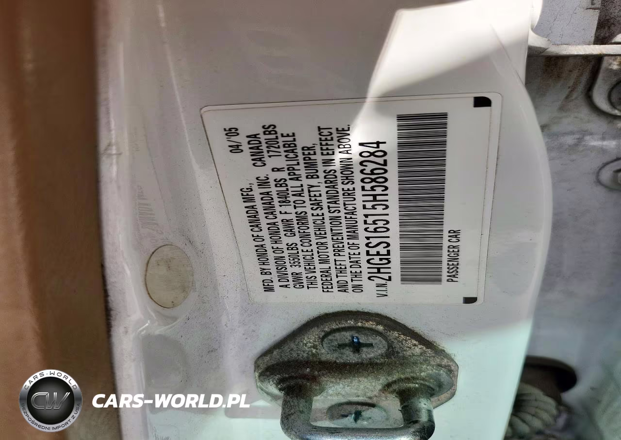 2005 Honda Civic Lx VIN:2HGES16515H586284 - 12