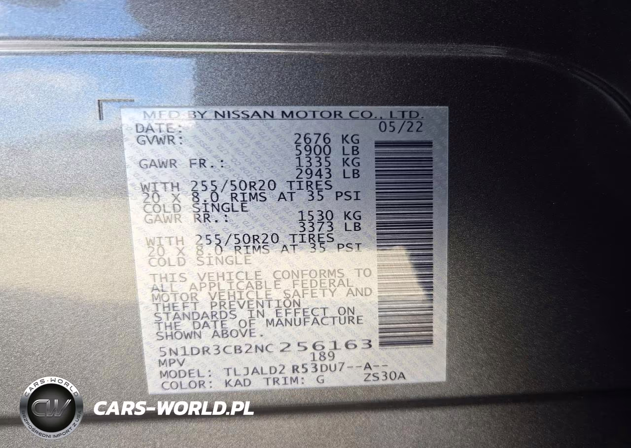 2022 Nissan Pathfinder Sl VIN:5N1DR3CB2NC256163 - 13