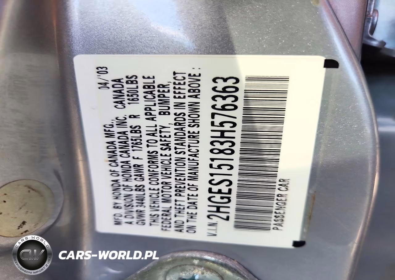 2003 Honda Civic Dx VIN:2HGES15183H576363 - 12
