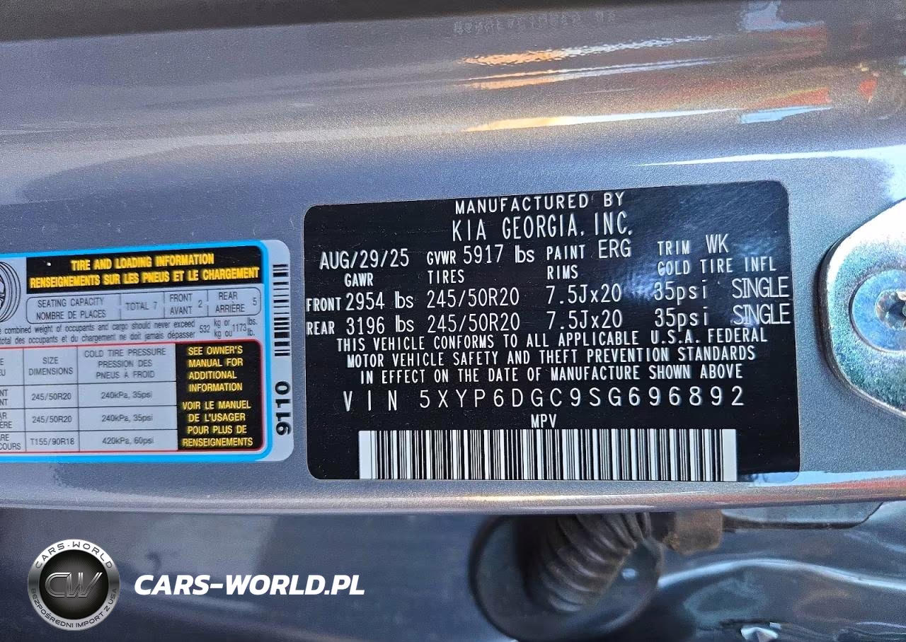 2025 Kia Telluride S VIN:5XYP6DGC9SG696892 - 13
