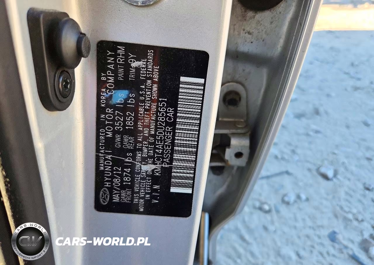 2013 Hyundai Accent Gls VIN:KMHCT4AE5DU285651 - 12