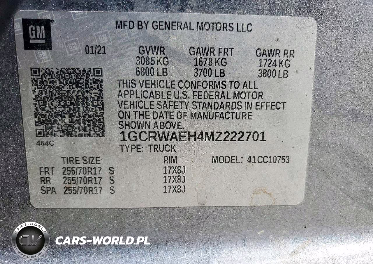 2021 Chevrolet Silverado C1500 VIN:1GCRWAEH4MZ222701 - 12