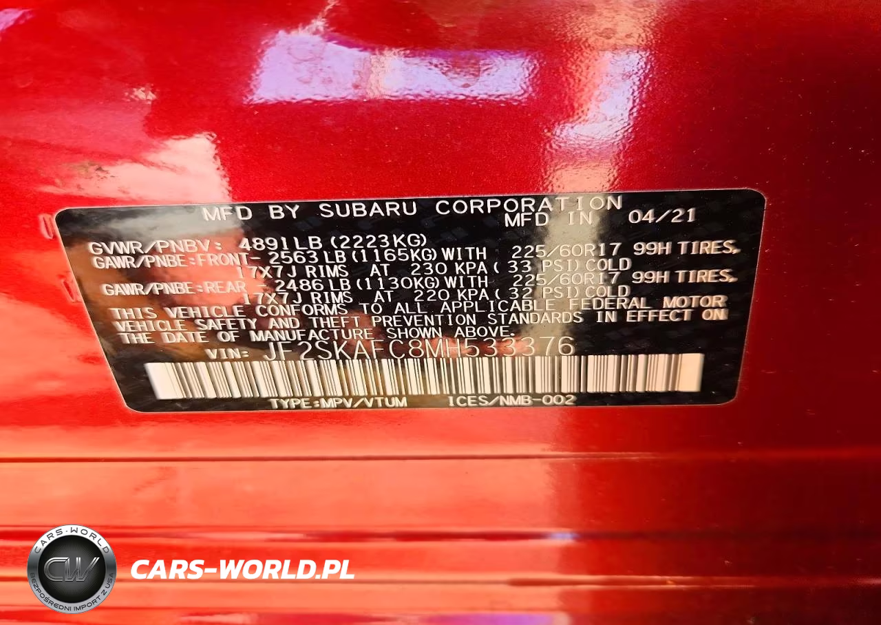 2021 Subaru Forester Premium VIN:JF2SKAFC8MH533376 - 13