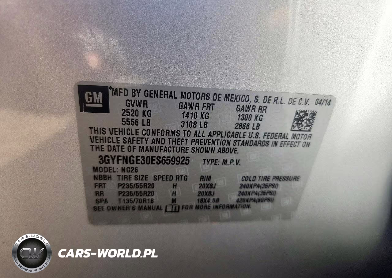 2014 Cadillac Srx Premium Collection VIN:3GYFNGE30ES659925 - 12