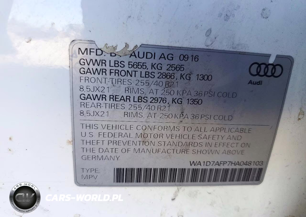 2017 Audi Q5 Premium Plus S-Line VIN:WA1D7AFP7HA048103 - 14