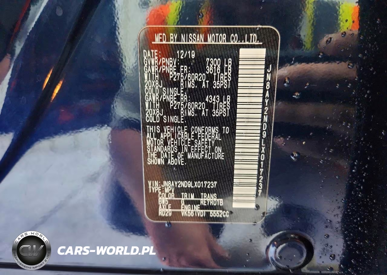 2020 Nissan Armada Sl VIN:JN8AY2ND9LX017237 - 13