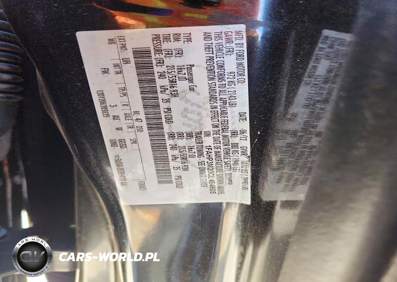 2012 Ford Focus Sel VIN:1FAHP3M20CL464605 - 12
