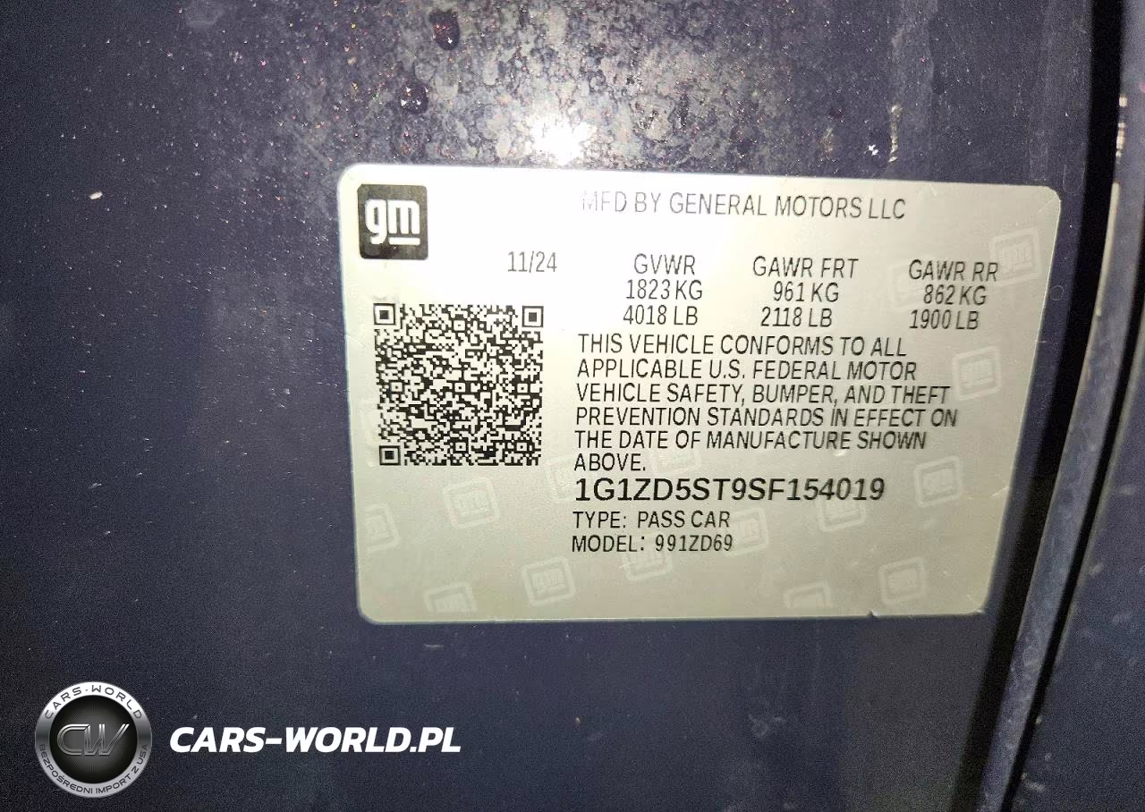2025 Chevrolet Malibu Lt VIN:1G1ZD5ST9SF154019 - 12