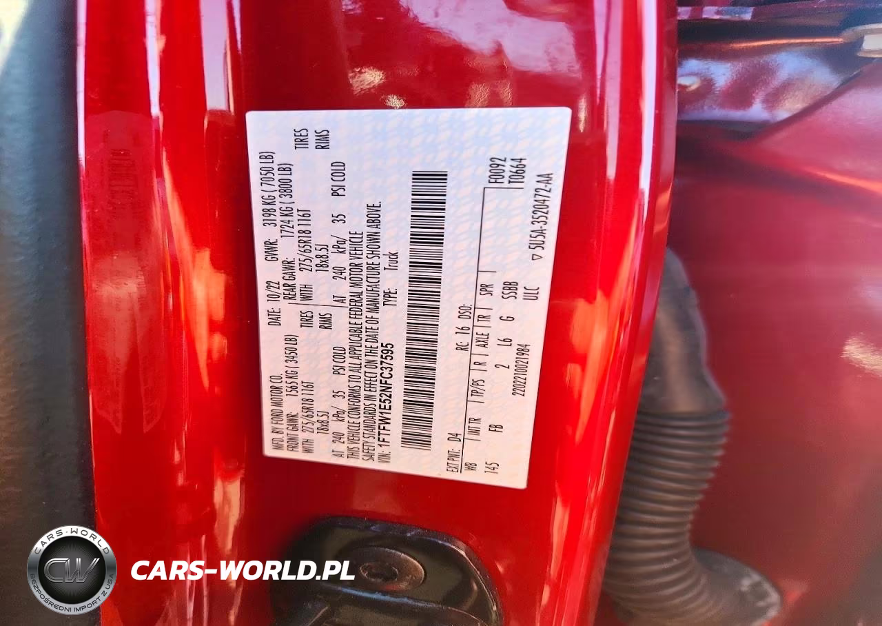 2022 Ford F150 Supercrew VIN:1FTFW1E52NFC37595 - 12