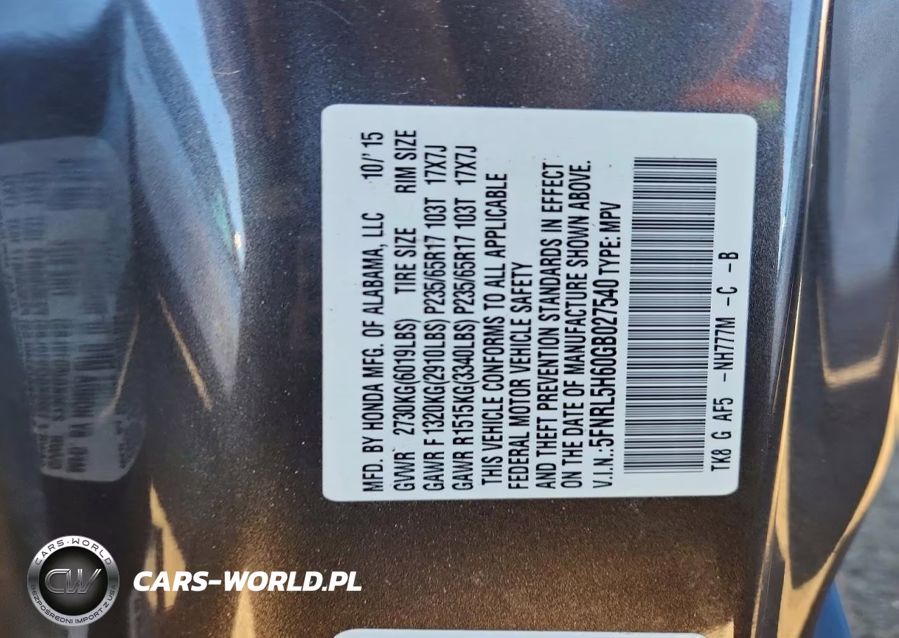 2016 Honda Odyssey Exl VIN:5FNRL5H60GB027540 - 14
