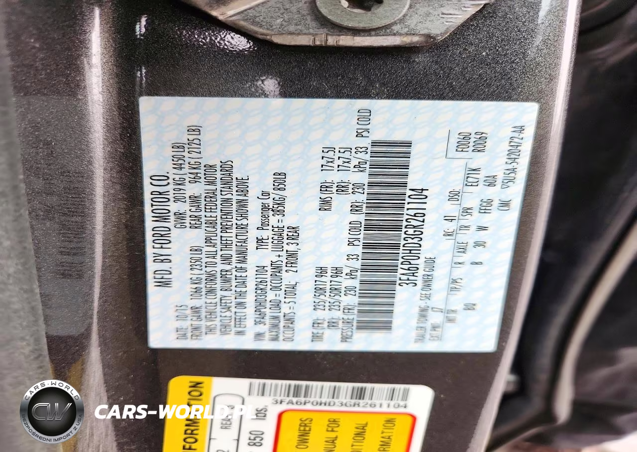 2016 Ford Fusion Se VIN:3FA6P0HD3GR261104 - 12