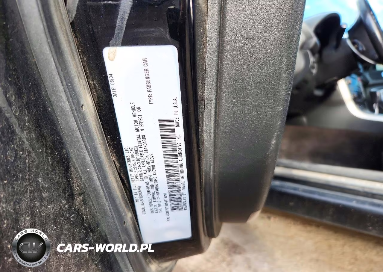 2005 Subaru Legacy Gt Limited VIN:4S3BP676254316081 - 12