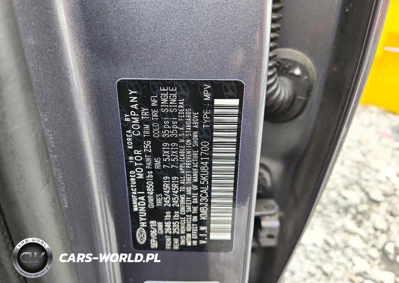 2019 Hyundai Tucson Sport VIN:KM8J3CAL5KU841700 - 14