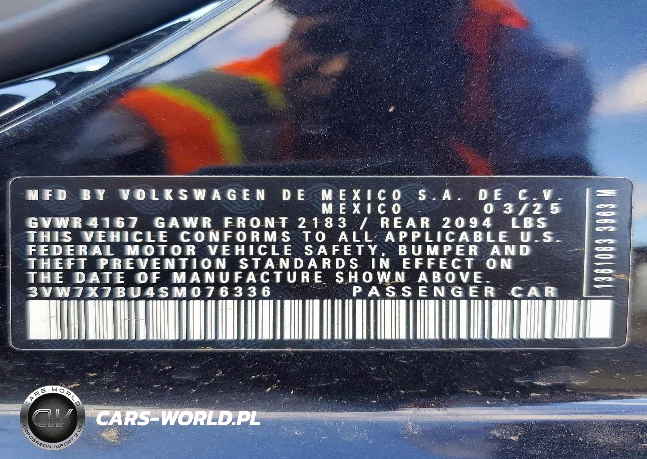 2025 Volkswagen Jetta Se VIN:3VW7X7BU4SM076336 - 12
