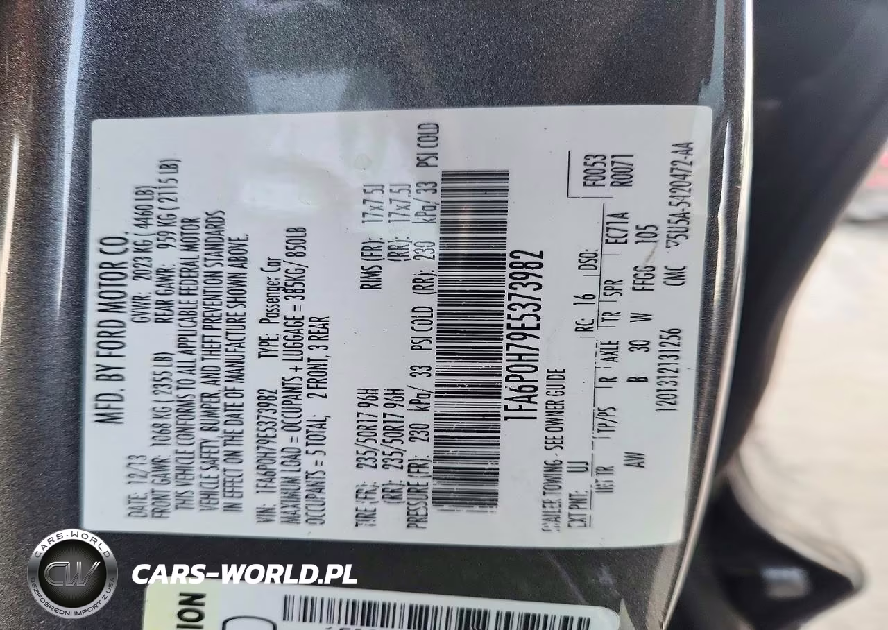 2014 Ford Fusion Se VIN:1FA6P0H79E5373982 - 12