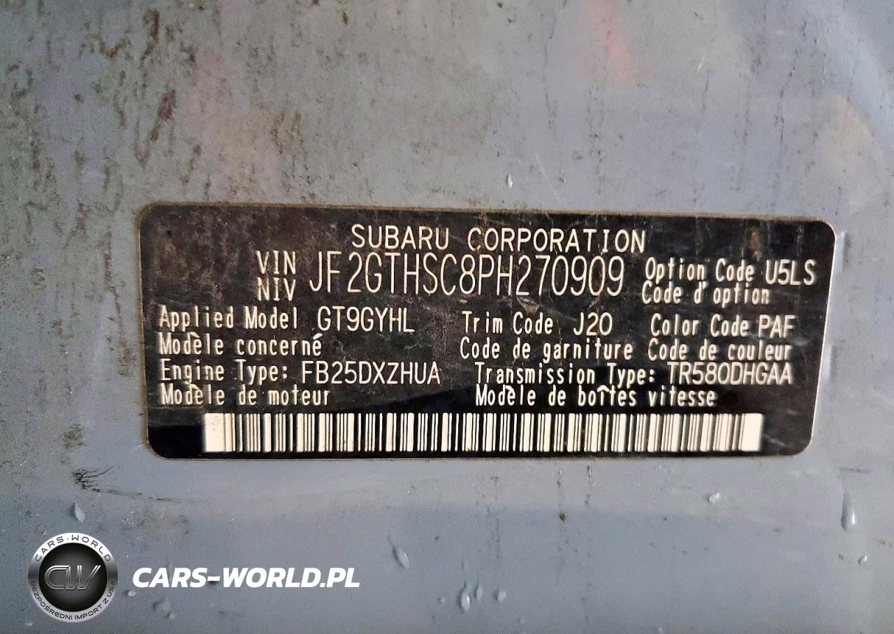 2023 Subaru Crosstrek Sport VIN:JF2GTHSC8PH270909 - 12
