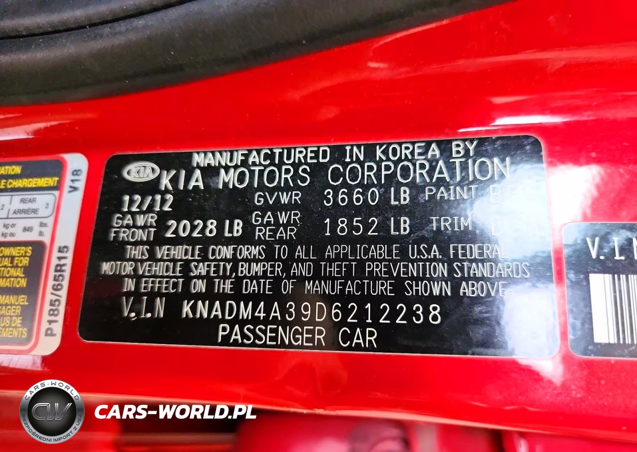 2013 Kia Rio Lx VIN:KNADM4A39D6212238 - 12