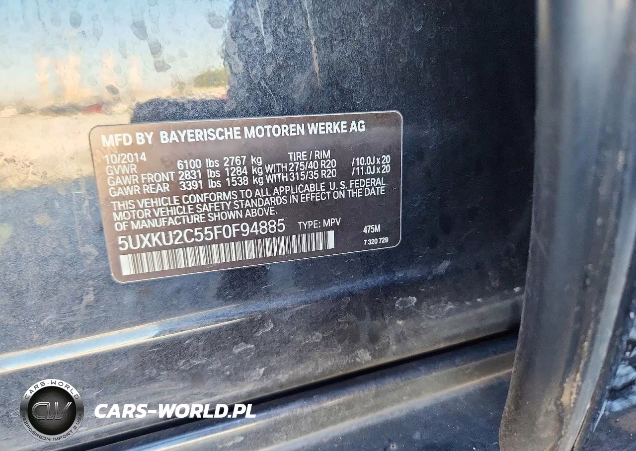 2015 BMW X6 xDrive35I VIN:5UXKU2C55F0F94885 - 12
