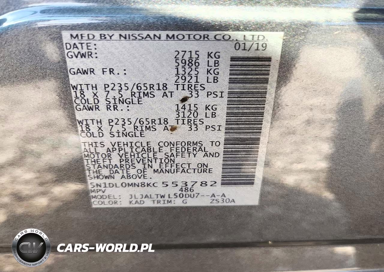 2019 Infiniti Qx60 Luxe VIN:5N1DL0MN8KC553782 - 13