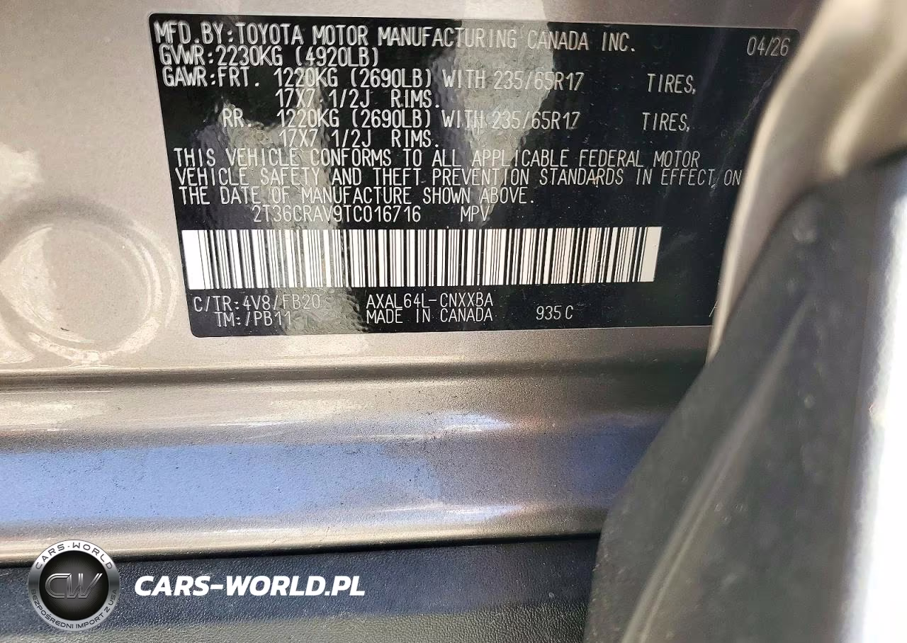 2026 Toyota Rav4 Le VIN:2T36CRAV9TC016716 - 14