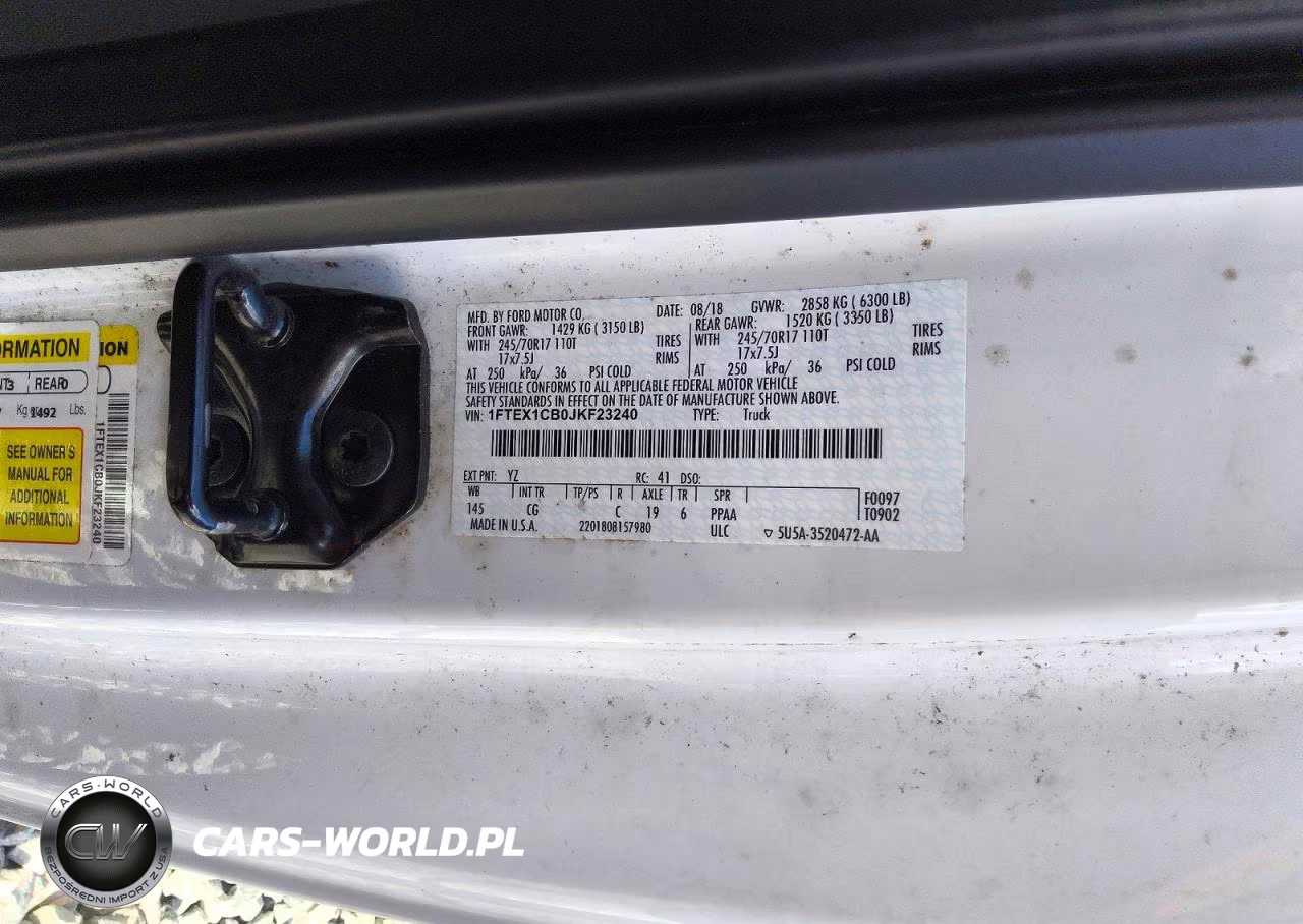 2018 Ford F150 Super Cab VIN:1FTEX1CB0JKF23240 - 12